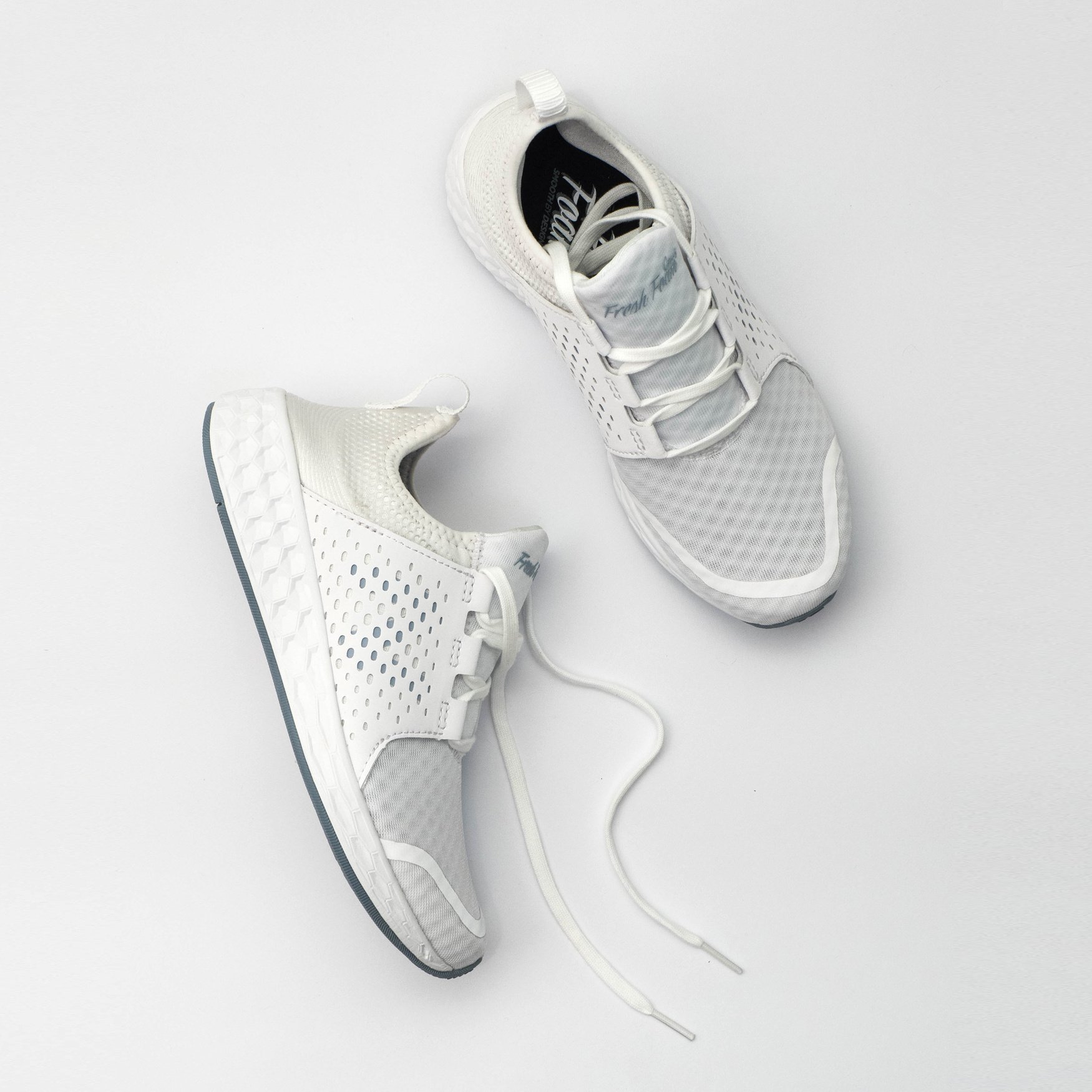 Grey sneakers with dense surface of texture for comfortable everyday wearing